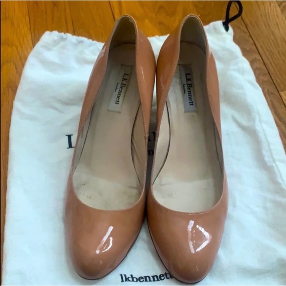 lk bennett patent wedges